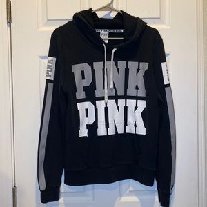 PINK VS black hoodie